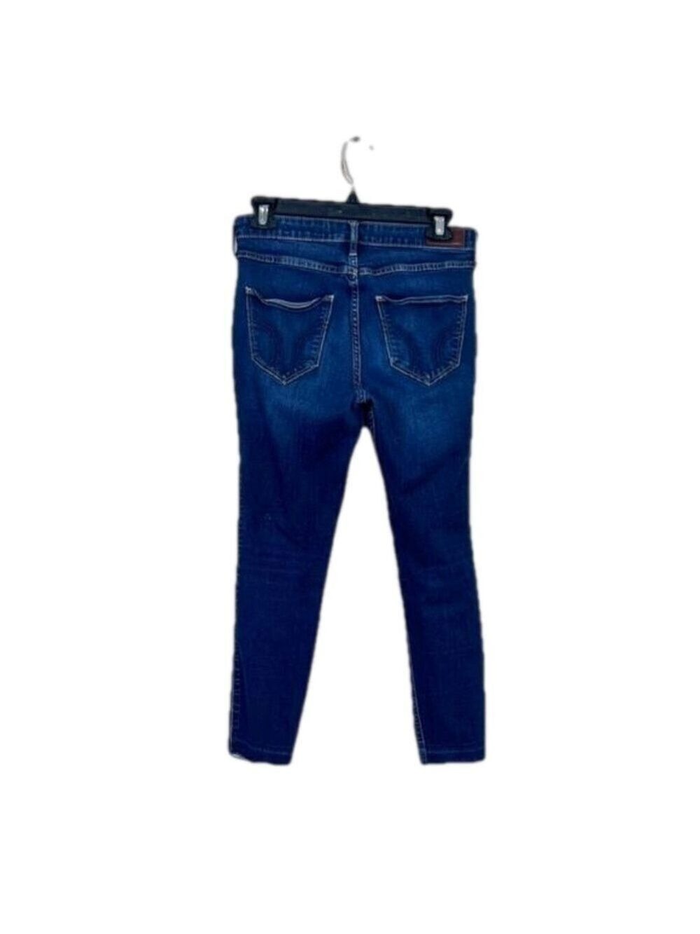 Hollister Jeans Womens Sz 5 S Blue High Rise Super Skinny Crop Distressed 27x24 - Picture 2 of 14